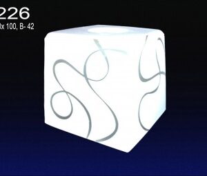 "Куб 226" б/с. матир. декор - /0 "Белый"