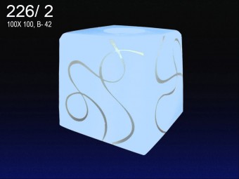 "Куб 226" б/с. матир. декор - /2 "Голубой"