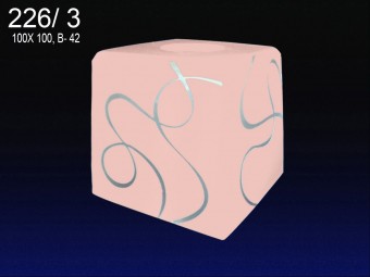 "Куб 226" б/с. матир. декор - /3 "Розовый"