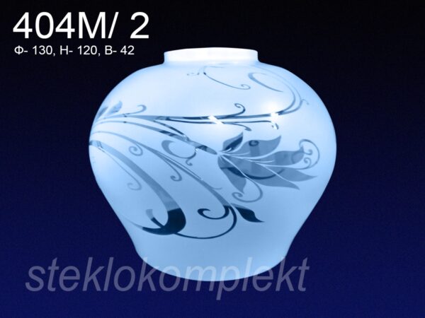 Плафон "Ладера 404М"  б/с декор Ф130 - /2 "Голубой"
